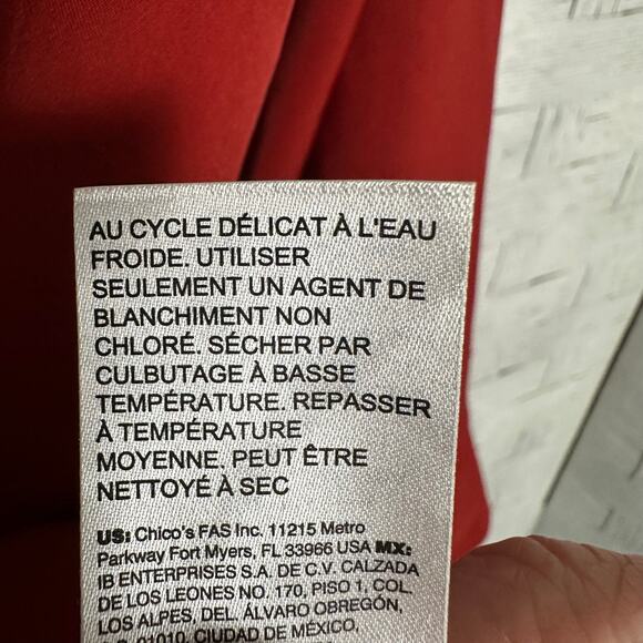 Chico’s women’s blouse, shooting jacket burnt orange quiet luxury heritage fall - Picture 7 of 10